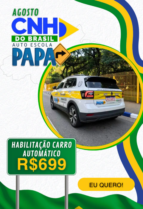 Habilitação Carro Automático | Auto Escola PAPA | Desde 1982 em Guarulhos