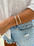 Bracelete Tubo Ajustável - Banhado a Prata - loja online