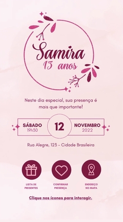 Convite Interativo 15 anos | Debutante na internet