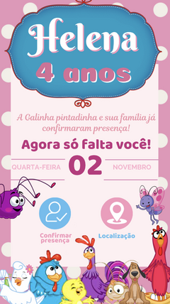 Convite Interativo Galinha Pintadinha - loja online