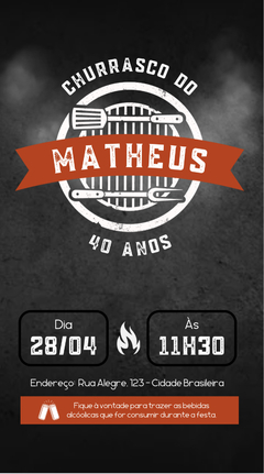 Imagem do Convite Digital Churrasco