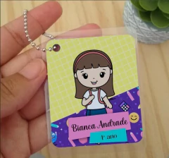 Etiqueta Chaveiro de Identificação Personalizado Aluninhas na internet