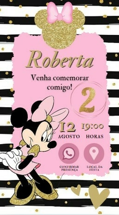 Convite Interativo Minnie Rosa na internet