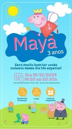 Convite Interativo Peppa Pig - comprar online