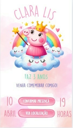 Imagem do Convite Interativo Peppa Pig