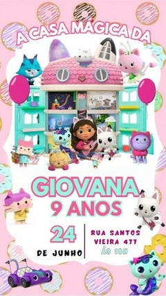 Convite Digital A Casa Mágica da Gabby - comprar online