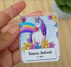 Imagem do Etiqueta Chaveiro de Identificação Infantil Diversos Personalizado