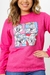 Moletom rosa pink mescla Pernalonga quadrinhos