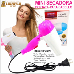 MINI SECADORA DE CABELLO PORTATIL