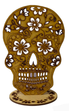 Cráneo 15 cms alto con base MDF 3mm