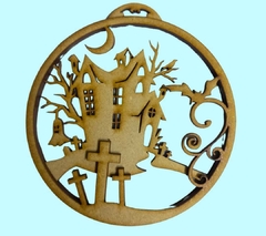 Set de 6 Esferas 2D 10cm diametro Halloween y día de muertos Falso vitral MDF 3mm en internet