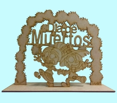 Centro de mesa día de muertos 25x25cm MDF 3mm