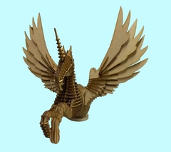 Pegaso con cuerno 3D para colgar 24x42x30cm MDF 3mm en internet
