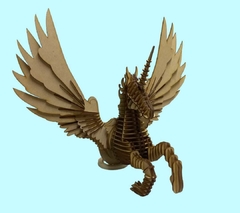 Pegaso con cuerno 3D para colgar 24x42x30cm MDF 3mm - comprar en línea