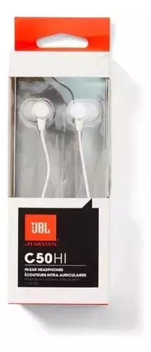 Auriculares Jbl C50hi In-ear Headphones Color Black/White - Innovar