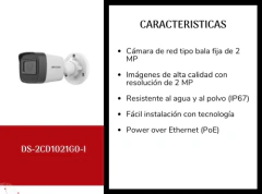 Camara Hikvision Bullet IP 2MP - IP67 - PoE - comprar online