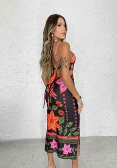 vestido mid estampa farm - comprar online