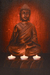 Cuadro con luces led Red Buda 40 x 60 cm - comprar online