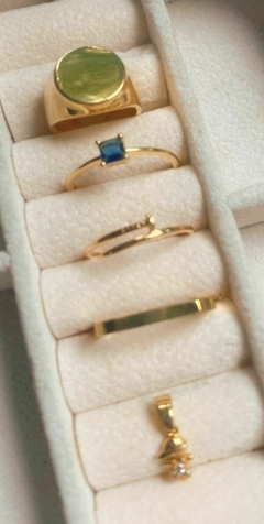 Anel folheado a ouro 18K dedinho ajustável - tm 08 na internet