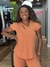 BLUSA MANGA CURTA DRY FIT JANICE - MARROM CONHAQUE - comprar online