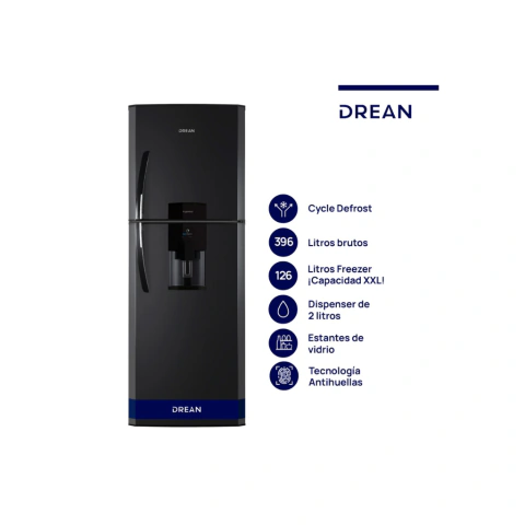 HELADERA DREAN HDR400F41E CICLICA MATTE CON DISPENSER DE AGUA