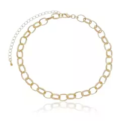 Choker Corrente Com Elos Ovais