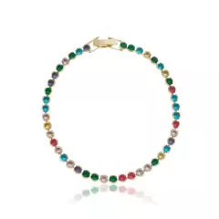 Pulseira com Zircônias Colorida