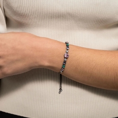 Pulseira Aurora Boreal Regulável Ródio Negro - comprar online