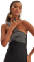 Vestido Ombro Único Super Midi com Brilho - comprar online