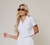 Camisa Cropped Riu Kiu 10630 Cotton - Off White