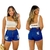 Short Jeans Feminino Fechamento em Zíper Estilo Desfiado Blogueira Gringa na internet