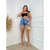 Short Jeans Feminino Curto Tie Dye Moda Blogueira Empina Bumbum - loja online