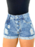 Short Jeans Feminino com Barra Dobrada Estilo Blogueira Gringa - loja online