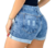 Short Jeans Feminino com Barra Dobrada Estilo Blogueira Gringa - comprar online