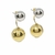 Brincos Ear Jaquet Ouro e Ródio Branco