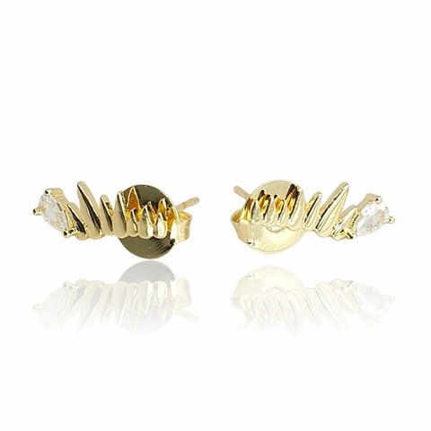 Brincos Earcuff com Zircônia