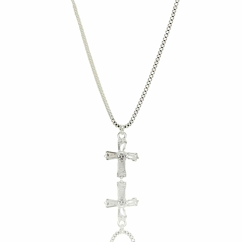 Colar Crucifixo com Zircônia