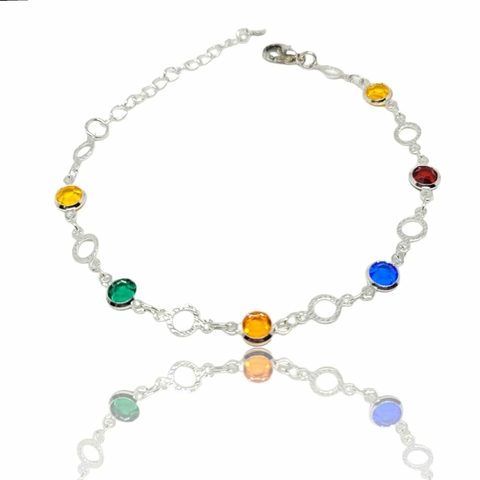 Pulseira com Zircônia Colours Salteadas
