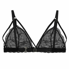 Conjunto triángulo de encaje y less con tiras en negro en internet