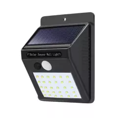 Luminária Energia Solar De Parede 20 30 100 Leds Com Sensor De Movimento Presença Sem Fio Prova D'Água - comprar online
