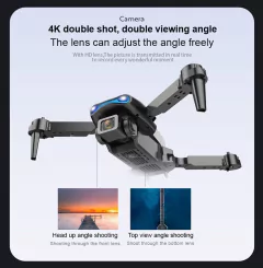 Dobrável Dual Camera Drone, E99, K3 Pro, HD 4K, Modo de espera alto, Mini RC, W - IKKYSHOP