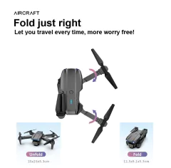 Dobrável Dual Camera Drone, E99, K3 Pro, HD 4K, Modo de espera alto, Mini RC, W - IKKYSHOP