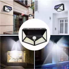 Kit 3 Luminária Solar 100 Led Com Sensor Jardim Prova D'água - comprar online