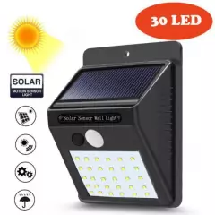 Luminária Energia Solar De Parede 20 30 100 Leds Com Sensor De Movimento Presença Sem Fio Prova D'Água - IKKYSHOP