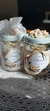 Velas en frasco anchoreno con deco en tapa