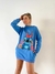 Buzo Stich flores (azul)