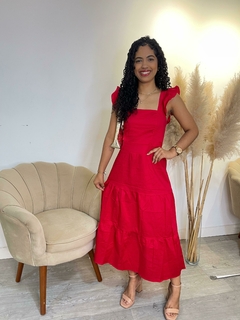 Vestido midi manguinha - comprar online