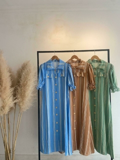 Vestido midi listrado - comprar online