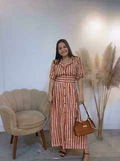 Vestido longo acetinado - comprar online