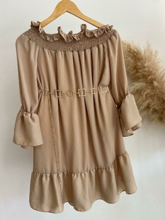 Vestido chiffon ombro a ombro - comprar online